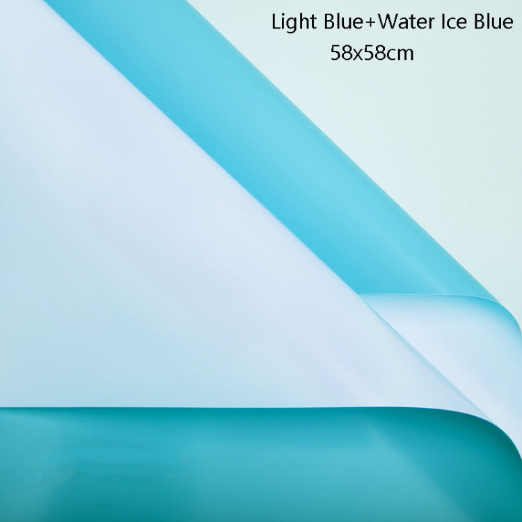 2 Bags Two-Color Waterproof Flower Wrapping Paper, Colour: Light Blue+Water Ice Blue
