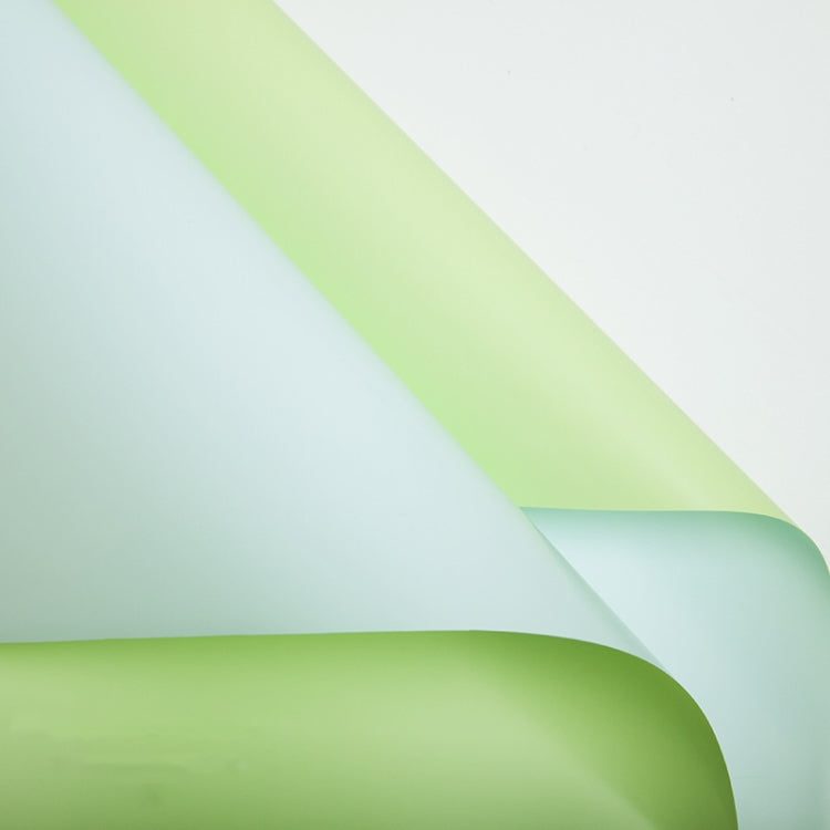 2 Bags Two-Color Waterproof Flower Wrapping Paper, Colour: Bean Green+Light Blue