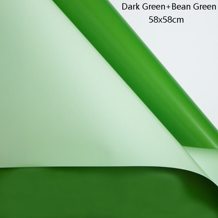 2 Bags Two-Color Waterproof Flower Wrapping Paper, Colour: Dark Green+Bean Green
