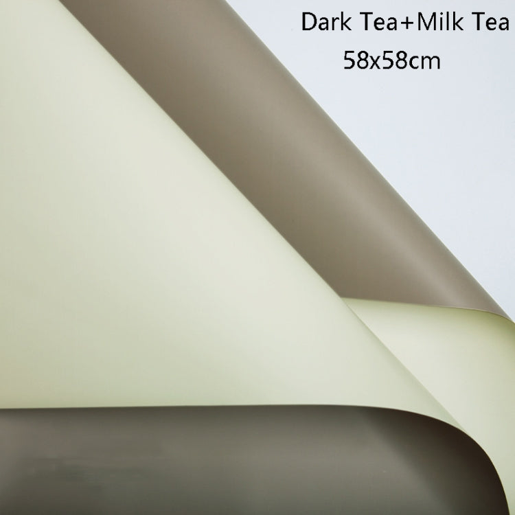 2 Bags Two-Color Waterproof Flower Wrapping Paper, Colour: Dark Tea+Milk Tea