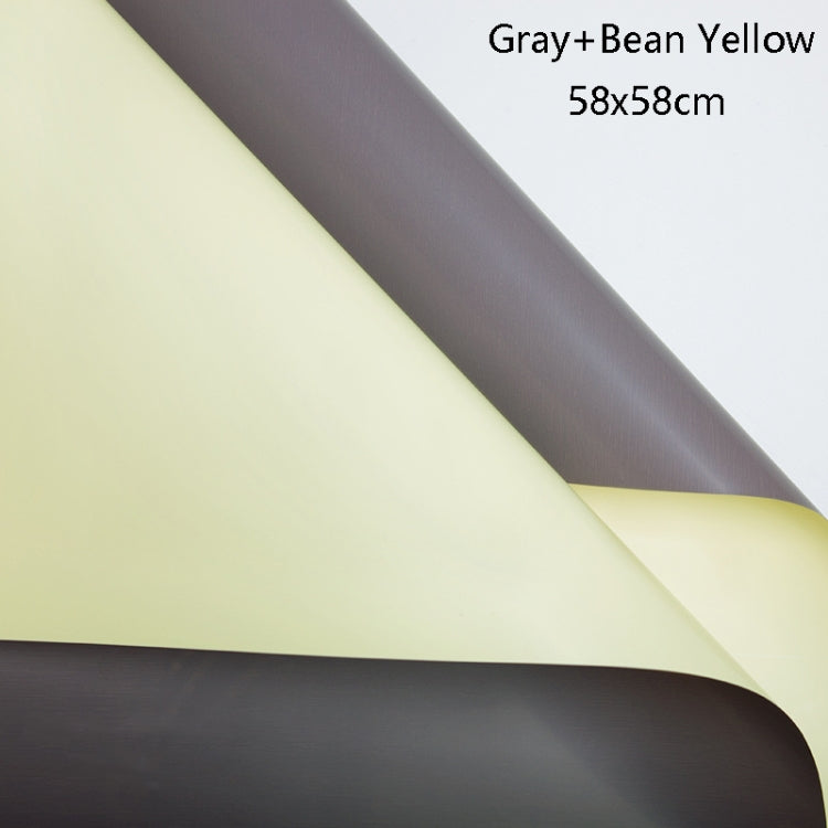 2 Bags Two-Color Waterproof Flower Wrapping Paper, Colour: Gray+Bean Yellow