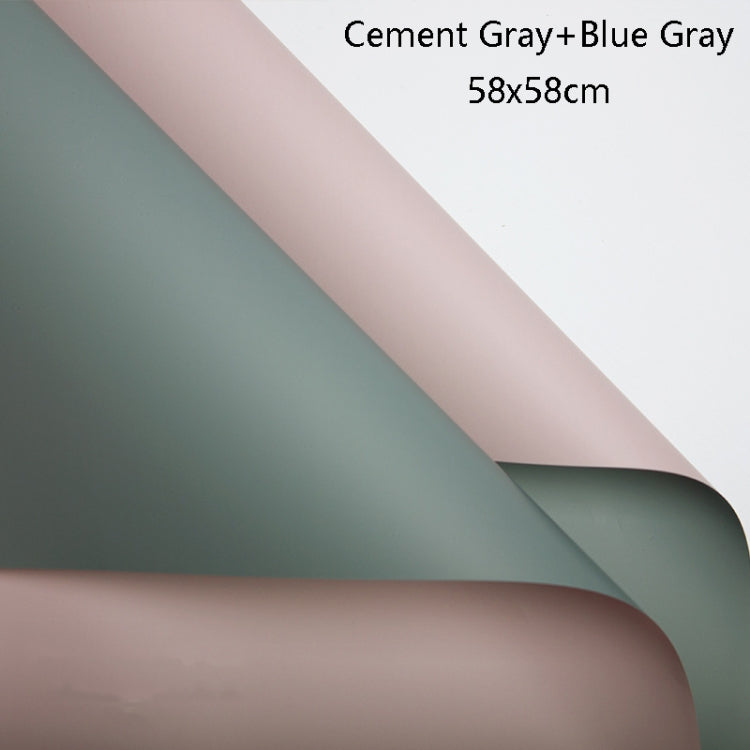 2 Bags Two-Color Waterproof Flower Wrapping Paper, Colour: Cement Gray+Blue Gray