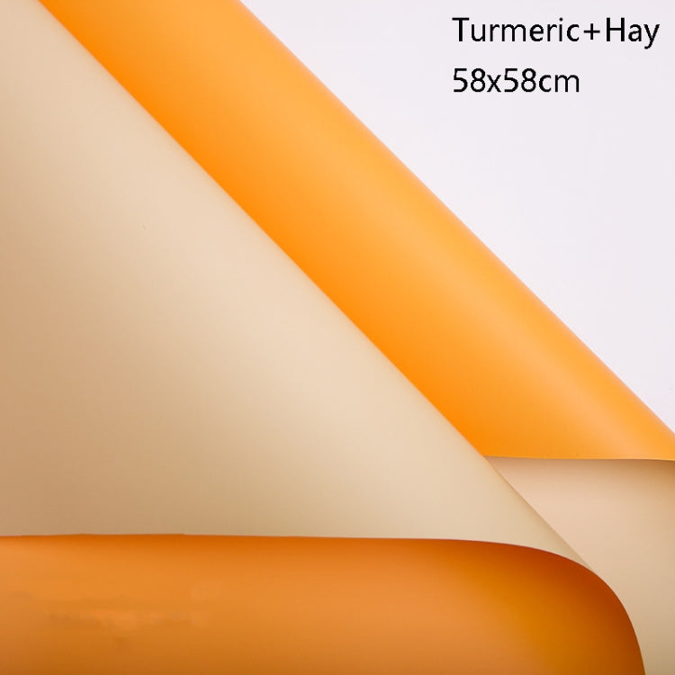 2 Bags Two-Color Waterproof Flower Wrapping Paper, Colour: Turmeric+Hay