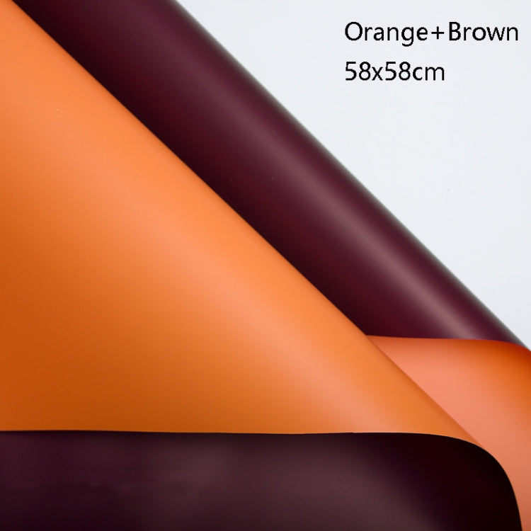 2 Bags Two-Color Waterproof Flower Wrapping Paper, Colour: Orange+Brown