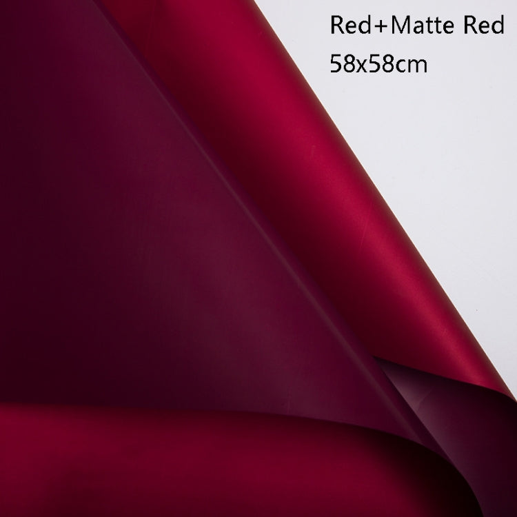 2 Bags Two-Color Waterproof Flower Wrapping Paper, Colour: Red+Matte Red