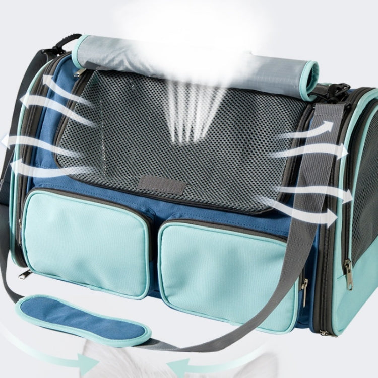 LDLC QS-062 Pet Breathable One-Shoulder Outing Carrying Bag For Medium & Large Cats