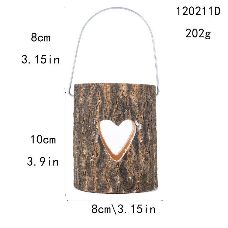 2 PCS 120211 Valentine Day Atmosphere Lamp Candle Holder Cafe Decoration Home Party Decoration Tea Wax Wooden Candle Cup