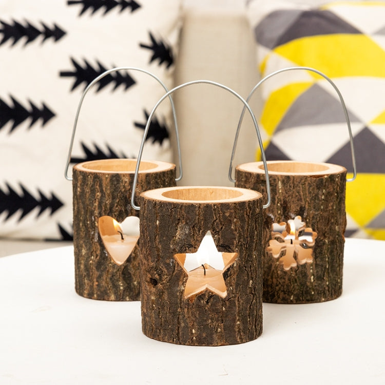 2 PCS 120211 Valentine Day Atmosphere Lamp Candle Holder Cafe Decoration Home Party Decoration Tea Wax Wooden Candle Cup