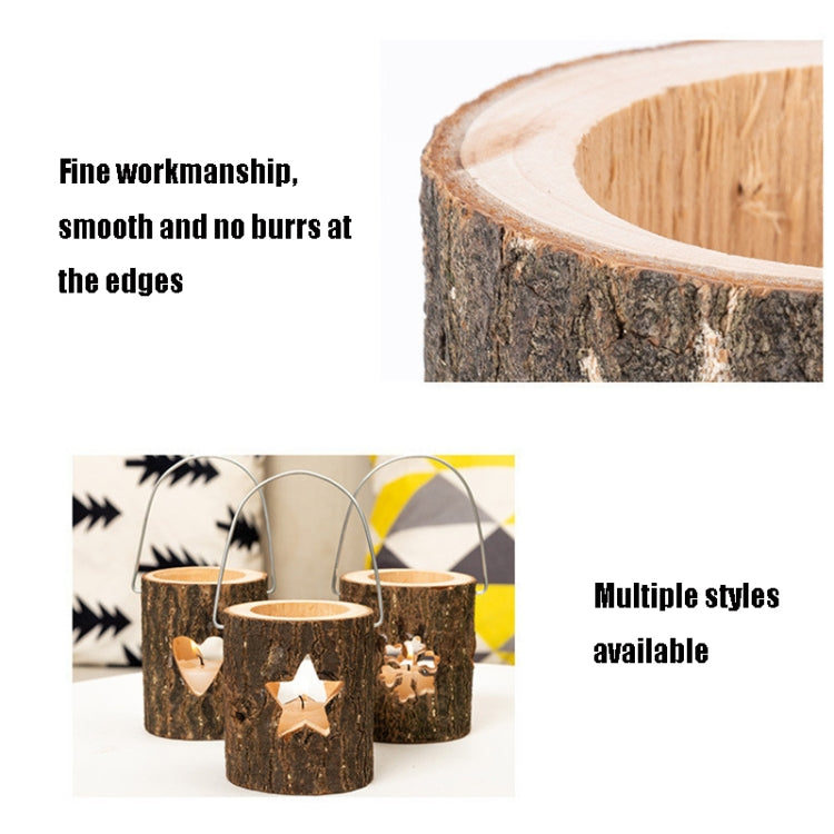 2 PCS 120211 Valentine Day Atmosphere Lamp Candle Holder Cafe Decoration Home Party Decoration Tea Wax Wooden Candle Cup