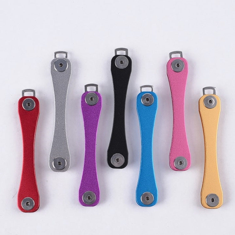 3 PCS Large Aluminum Alloy Key Holder Metal Key Storage Device Outdoor Tool Random Colour Delivery(8.8x1.7x1.8cm)