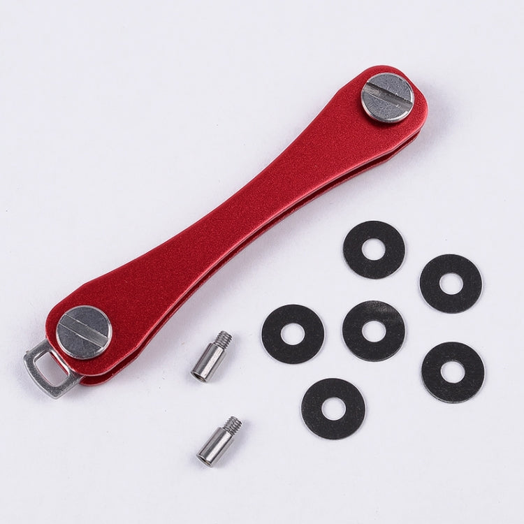 3 PCS Large Aluminum Alloy Key Holder Metal Key Storage Device Outdoor Tool Random Colour Delivery(8.8x1.7x1.8cm)