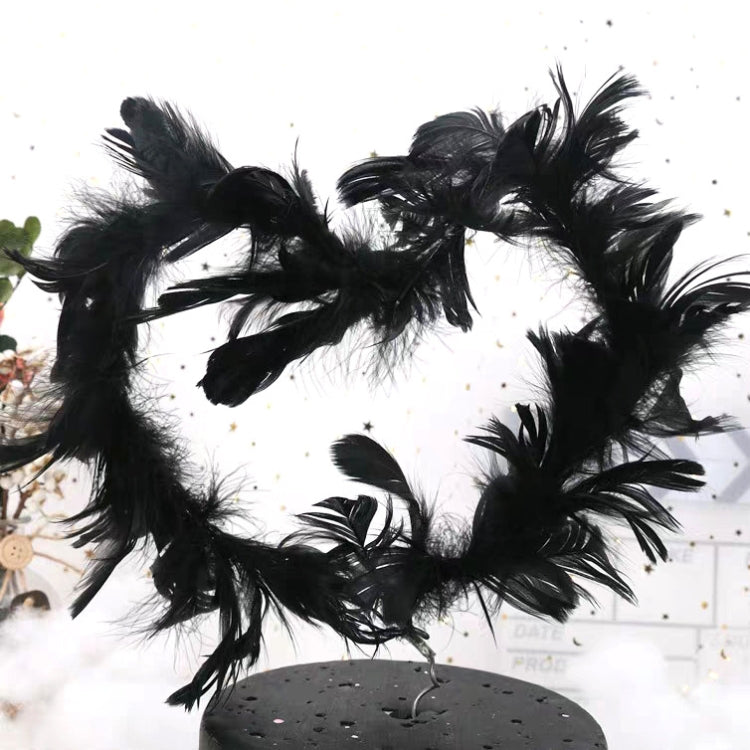 5 PCS Variety Of Feather Cake Dessert Decoration Black