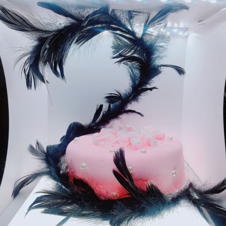 5 PCS Variety Of Feather Cake Dessert Decoration Black