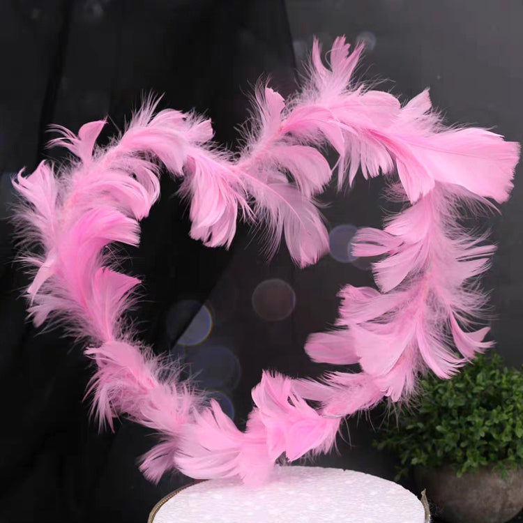 5 PCS Variety Of Feather Cake Dessert Decoration Pink