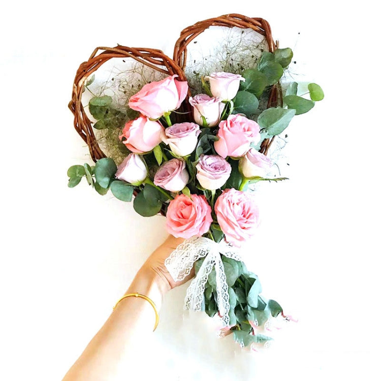 3 PCS Love Dragon Willow Dry Branch Bouquet Heart-shaped Rattan Decoration Flowers Packaging Supplies