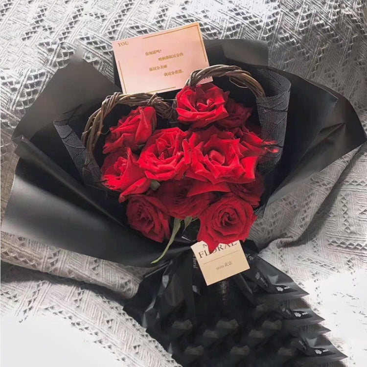 3 PCS Love Dragon Willow Dry Branch Bouquet Heart-shaped Rattan Decoration Flowers Packaging Supplies