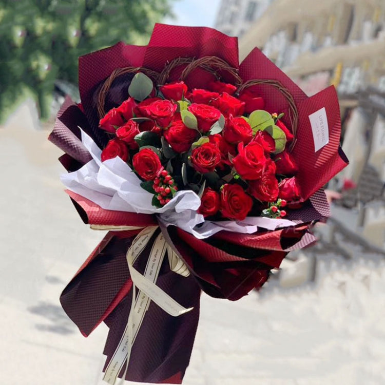 3 PCS Love Dragon Willow Dry Branch Bouquet Heart-shaped Rattan Decoration Flowers Packaging Supplies