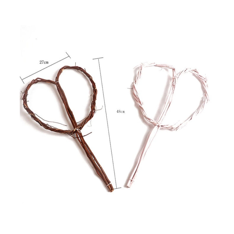 3 PCS Love Dragon Willow Dry Branch Bouquet Heart-shaped Rattan Decoration Flowers Packaging Supplies