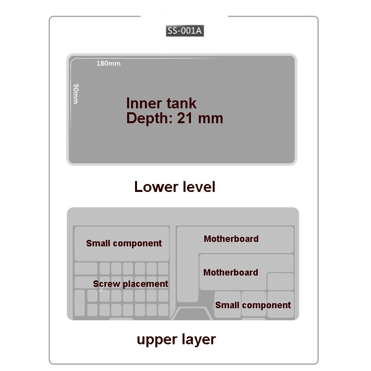 2 PCS Double-Layer Clamshell Mobile Phone Repair Parts Turnover Box Mobile Phone Disassembly  Screw Component Storage Box