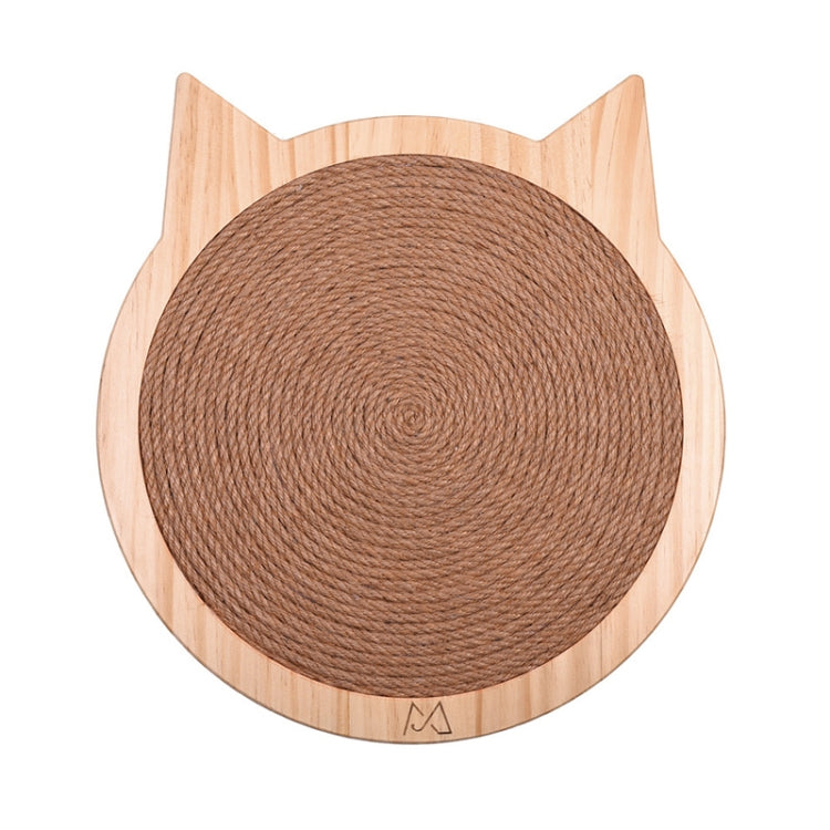 Handmade Sisal Solid Wood Durable Cat Grinding Claw Board Toy, Size: 42x39cm(Wood Color)