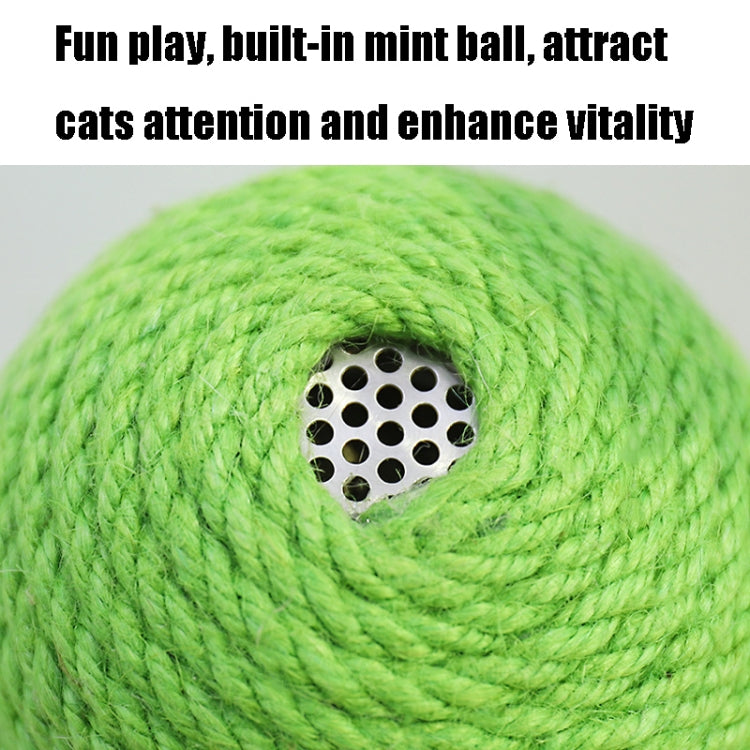 Sisal Cat Catching Ball Tumbler With Catnip Toy(Green)