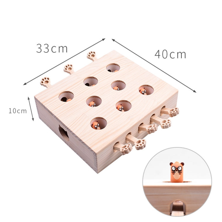 Hamster And Cat Toys Solid Wood Cat Supplies, Colour: Eight-hole doll