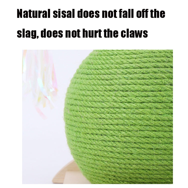 Cat Simulation Snail Self-Hey Toy Cat Catch Ball Bite Resistant Sisal Rope Claw Grinder(Green)