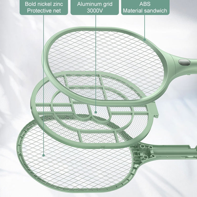 USB Charging Anti-mosquito LED Lamp Anti-mosquito Swatter, Color:Standard-Green