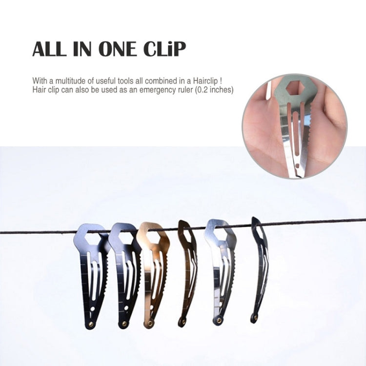 10 PCS 8 in 1 Multifunctional Hair Clip Outdoor Self-Defense First Aid Tool