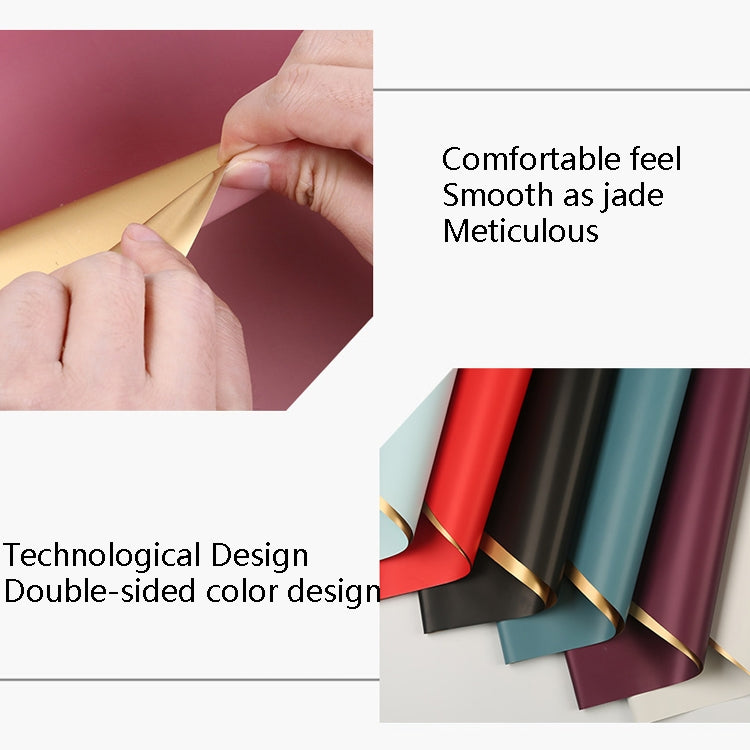 2 Bags Flower Shop Flower Wrapping Paper Waterproof Double-Sided Two-Color Flower Wrapping Material