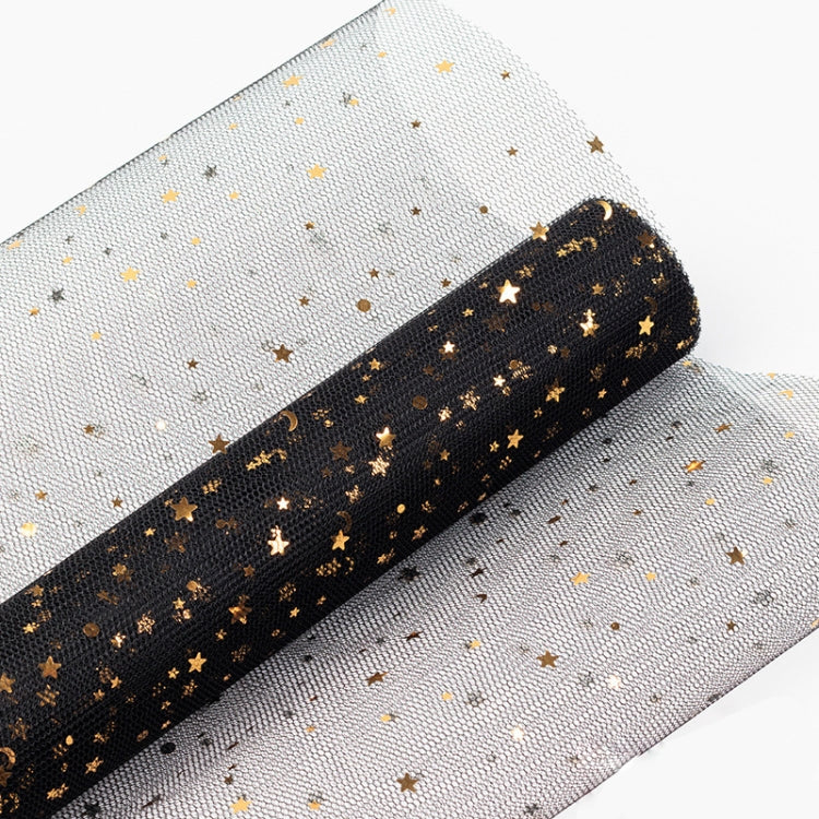 2 PCS Flowers Lined With Packing Gauze Stars And Moon Sequined Yarn Gift Box Flowers Package Material