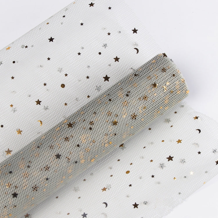 2 PCS Flowers Lined With Packing Gauze Stars And Moon Sequined Yarn Gift Box Flowers Package Material