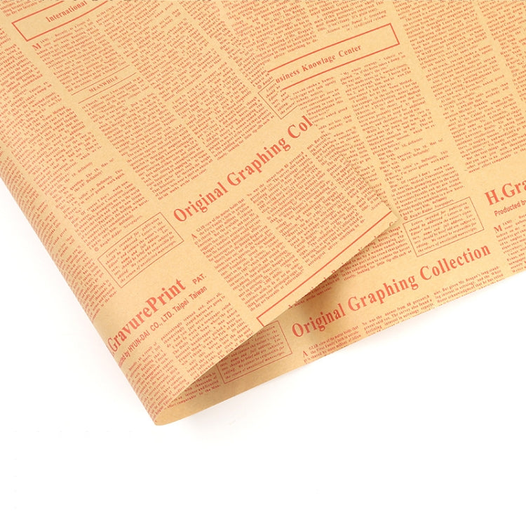 43 Sheets / Bag Newspaper Flower Wrapping Paper Waterproof Kraft Paper Gift Wrapping Paper