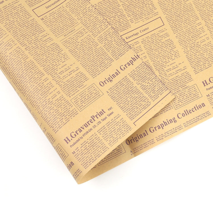 43 Sheets / Bag Newspaper Flower Wrapping Paper Waterproof Kraft Paper Gift Wrapping Paper