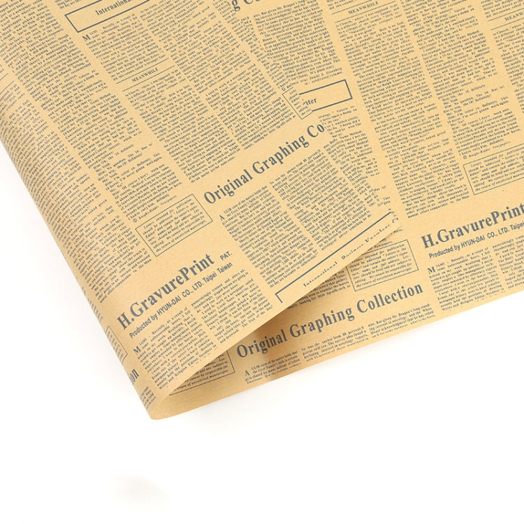 43 Sheets / Bag Newspaper Flower Wrapping Paper Waterproof Kraft Paper Gift Wrapping Paper