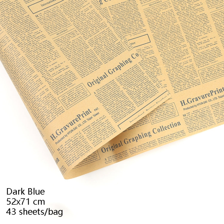 43 Sheets / Bag Newspaper Flower Wrapping Paper Waterproof Kraft Paper Gift Wrapping Paper
