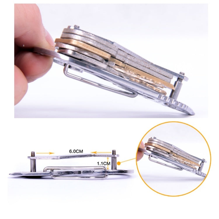 3 PCS Outdoor Multi-Function Key Clip Stainless Steel Carabiner(Without Corkscrew)