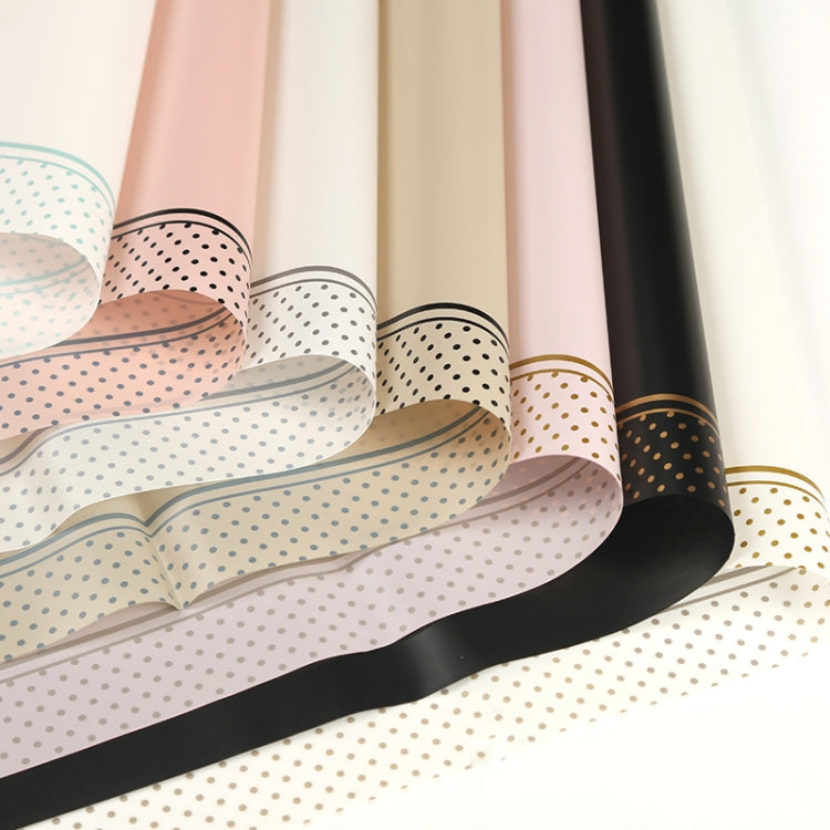 2 Bags Flower Packaging Paper Wave Dot Border Translucent Waterproof Matte Paper