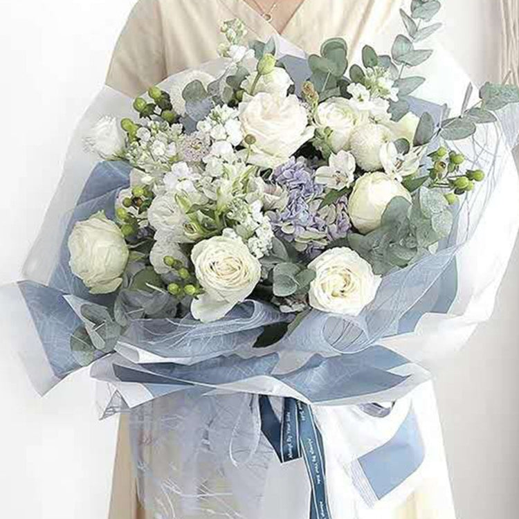 2 Bags Matte Paper Flower Wrapping Paper Waterproof Translucent Marbled Wrapping Flower Paper