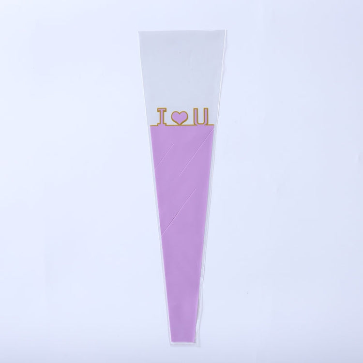 5 Bags Flower Packaging Bag Translucent Valentine Day Single Rose OPP Packaging Bag