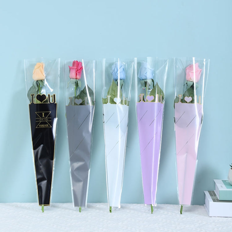 5 Bags Flower Packaging Bag Translucent Valentine Day Single Rose OPP Packaging Bag