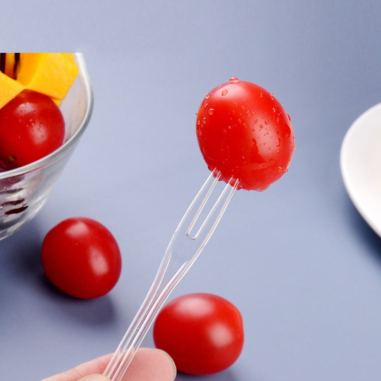 3 Packs Disposable Fork Plastic Bar Moon Cake Heart-Shaped Fruit Fork