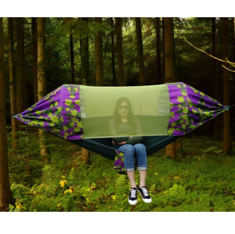 Outdoor Camping Mosquito-Proof Shade Hammock Parachute Cloth Printed Mosquito Net Hammock, Size: 275X145cm