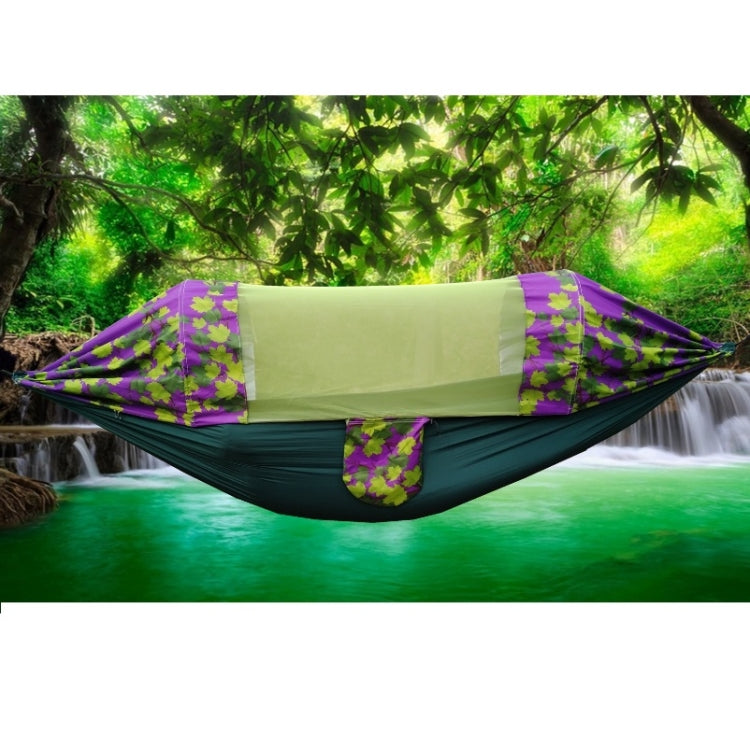 Outdoor Camping Mosquito-Proof Shade Hammock Parachute Cloth Printed Mosquito Net Hammock, Size: 275X145cm