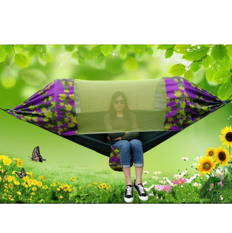 Outdoor Camping Mosquito-Proof Shade Hammock Parachute Cloth Printed Mosquito Net Hammock, Size: 275X145cm