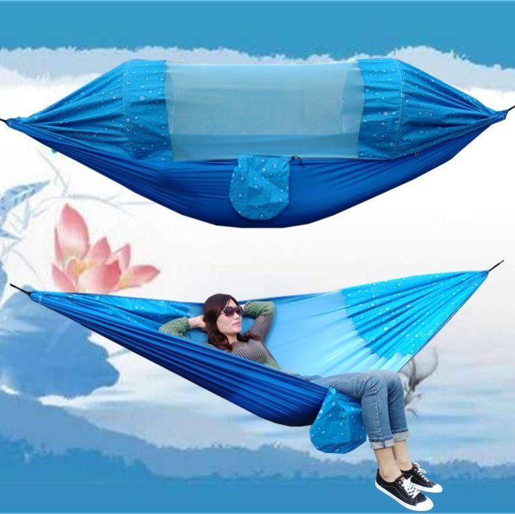 Outdoor Camping Mosquito-Proof Shade Hammock Parachute Cloth Printed Mosquito Net Hammock, Size: 275X145cm