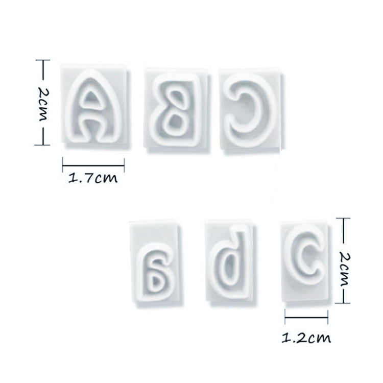2 Sets 64 in 1 Plastic English Alphabet Symbol Cake Biscuit Mold Set