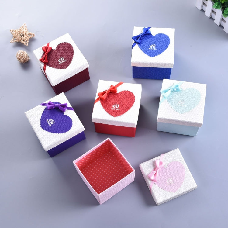 6 PCS Paper Valentine Day Gift Box With Bow, Specification: 10x10x10cm