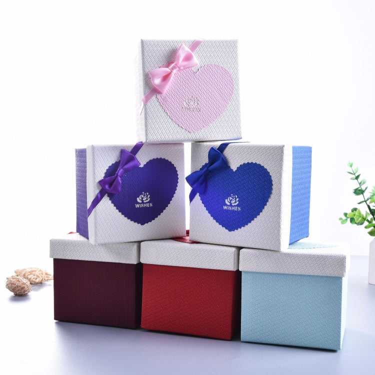 6 PCS Paper Valentine Day Gift Box With Bow, Specification: 10x10x10cm