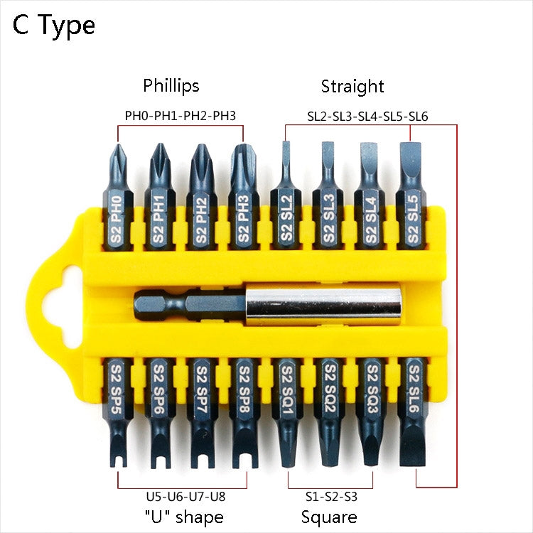 17 PCS / Set Multi-Function Electric Drill Screwdriver Bit